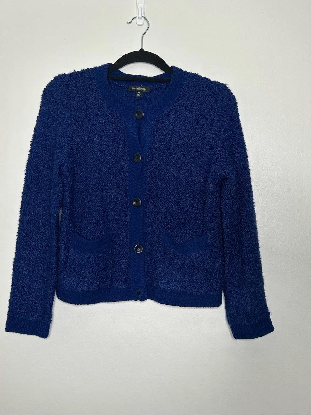 J Crew Classic Women's Bouclé Cardigan Jacket - Navy